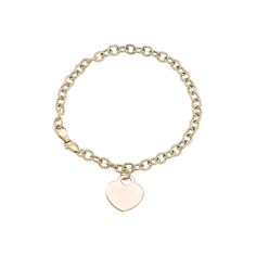 Decorated with a heart charm, this 10k gold bracelet adds a hint of shine to your outfits. Click on this JEWELRY & WATCHES GUIDE to learn about fit, styles, materials and more! Decorated with a heart charm, this 10k gold bracelet adds a hint of shine to your outfits. Click on this JEWELRY & WATCHES GUIDE to learn about fit, styles, materials and more! 10k Gold 7.25 in. 10k gold Polished Size: 7.25". Gender: female. Age Group: adult. Gold Heart Bracelet, Heart Disc, Gold Polish, Gold Heart, Heart Bracelet, Heart Of Gold, 10k Gold, A Heart, Heart Charm