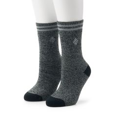 Add creativity to your outfit and stay warm with these Columba midweight thermal socks. Add creativity to your outfit and stay warm with these Columba midweight thermal socks. Ribbed cuffs Heavyweight Marled design Brushed fleece interiorFIT & SIZING Shoe size range: 4-9 Crew silhouetteFABRIC & CARE Acrylic, polyester, spandex, other Machine wash Imported Size: 9-11. Color: Black. Gender: female. Age Group: adult. Material: Poly Blend. Thermal Socks, Socks And Hosiery, Socks Women, Your Outfit, Stay Warm, Hosiery, 2 Pack, Fabric Care, Polyester Spandex