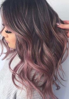 Rainbow Bangs, Blackberry Hair Colour, Balayage Asian Hair, Rainbow Highlights, Colorful Hairstyles, Fall Hair Color Trends, Pink Highlights