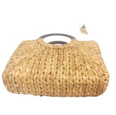 Rattan Liesure Bag has a bamboo handle and a polyester cotton inner lining bamboo handle Size: Upper mouth width 42cm, bag height 25cm, total height 35cm (including handle), bag thickness 12cm Eco-friendly Straw Bag For Shopping With Top Carry Handle, Summer Beach Bag With Detachable Handle In Natural Color, Brown Hobo Bag With Round Handle For Shopping, Brown Straw Bag With Rolled Handles, Brown Double Handle Straw Bag With Rolled Handles, Natural Shoulder Bag With Bamboo Handle For Shopping, Chic Double Handle Beach Bag With Bamboo Handle, Natural Hobo Bag With Braided Handles, Eco-friendly Shoulder Bag With Bamboo Handle For Daily Use