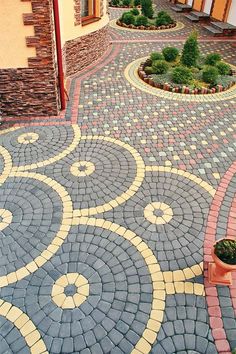 an image of a cobblestone driveway