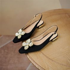 Shop Black 2022 Wedding Flower Flats Buckle Slingback Bride Leather Shoes color Black for Going out, Party, Wedding, Work with worldwide Free shipping & Free return. Elegant Flat Heel Slingback Sandals For Formal Occasions, Chic Slingback Sandals For Spring Wedding, Spring Wedding Shoes For Banquet, Closed Toe, Spring Banquet Wedding Shoes With Closed Toe, Spring Wedding Shoes For Banquet With Closed Toe, Spring Wedding Banquet Shoes With Closed Toe, Spring Flat Heel Prom Shoes, Formal Flat Heel Wedding Shoes For Spring, Spring Flat Heel Wedding Shoes