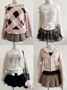 Hime Kaji Outfit, Neopolitan Aesthetic Outfit, Shojo Girl Outfit, Pink And Brown Outfit, Oki Doki, Kawaii Fashion Outfits, Fashion Images