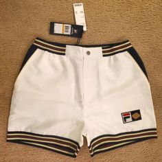 Nwt Fila X Butter Retro Shorts Men's Size Small. Retail $60. Side Pockets. 15" Across Waist; Waistband Has Stretch. 4" Inseam. Button Closure With Zipper. Fila X Butter Patch On Left Leg. Rare Find! Fila Shorts, Retro Shorts, Mens Shorts, Butter, Man Shop, Zipper