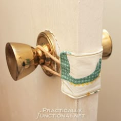 a door handle with a pocket on it