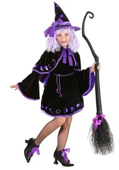 Purple Star Witch Kid's Costume Witch Costumes Kids, Star Themed Outfits, Star Witch, Kids Witch Costume, Clueless Costume, Ace Ventura Costume, Doctor Who Costumes