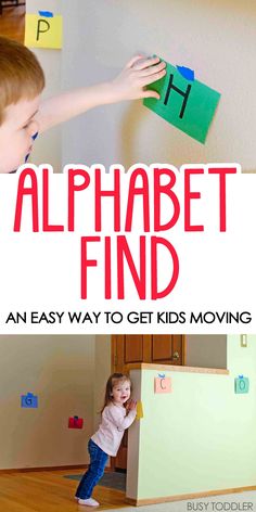 an easy way to get kids moving with the alphabet finder