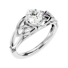 a white gold engagement ring with an intricate design on the shan shan shan shan shan shan shan