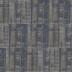 sample library books silver grey wallpaper from the nostalgie collection by galerie wallcoverings 1 Eclectic Color Palette, Silver Grey Wallpaper, Cath Kidston Wallpaper, Traditional Library, Books Wallpaper, Library Bedroom, Living Room Playroom, Washable Wallpaper, Dining Room Wallpaper