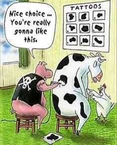 two cows sitting in chairs with the caption, nice choice you're really going like this