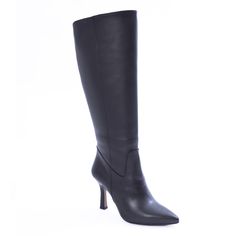 The perfect boots for your classy outfits. The spool heel is elegant but comfortable to be worn from a day in the office with a skirt suit, to a night out with a midi black dress. Choose the calf circumference and height that best fit you, click the button above to get to know how to correctly measure your calf. Details: Fine nappa leather upper, leather lining Leather sole with a non-slip rubber insert Covered block heel Slip on with internal half zip fastening Knee-high shaft Pointed toe Heel Luxury Knee-high Boots With Leather Lining For Work, Luxury Leather-lined Knee-high Boots For Work, Leather Mid-calf High Shaft Boots For Work, Leather High Shaft Mid-calf Boots For Work, Luxury High Heel Knee-high Boots For Business, Sleek High Shaft Boots For Workwear, Classic Fitted Knee-high Boots With Almond Toe, Wide Calf High Shaft Heeled Boots For Work, Classic Knee-high Boots For Fall Formal