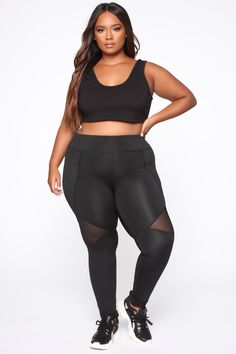 Available In Black High Rise Activewear Performance Mesh Insert Back Pocket Angled Ankle 88% Polyester 12% Spandex Imported | Mesh It Up Active Leggings in Black size 1X by Fashion Nova Fashion Nova Models, Loungewear Women, Ankle Leggings, Fashion Nova Jeans, Active Leggings, Curvy Girl Outfits, Womens Loungewear, Black Bodysuit, Rompers Women