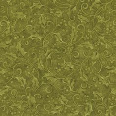 a green wallpaper with swirls and bubbles on it's surface, as well as an ornate design