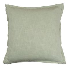 a light green pillow on a white background