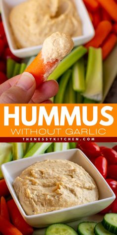 Need some easy game day food? Learn how to make Hummus without Garlic! This chickpea dip is a simple tailgating recipe in just 10 minutes. Creamy and fluffy with a rich, satisfying flavor, this no garlic hummus is one of the best football appetizers! Best Football Appetizers, Easy Game Day Food, Football Appetizers Easy, Garlic Hummus Recipe, Chickpea Dip, Football Appetizers, Easy Hummus Recipe, Garlic Hummus