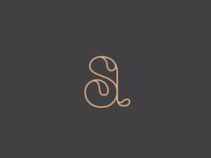 the letter s in gold on a black background