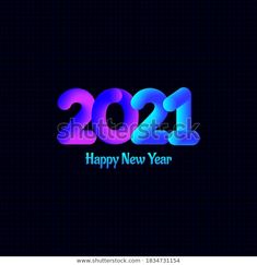 happy new year 2012 with the numbers in blue and purple colors on a dark background