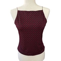 New Express Boat Neckline Casual Studded Cropped Party Tank Diamond, Size Medium Brand: Express Features: Boat Neckline, Sleeveless, Crop Top Color: Red, Diamond Size: Medium Approximate Measurements (Laying Flat): 16" Bust (Armpit To Armpit), 19.5" Total Length (Top Of Shoulder To Hem) Material: 92% Polyester, 8% Spandex Care: Machine Wash Cold, Line Dry Condition: New Without Tags *Please Compare Measurements To Your Body/Clothing* Actual Color May Vary Slightly Due To Lighting Conditions. Ple Fitted Halter Neck Top For Party, Fitted Halter Neck Party Top, Red Fitted Top For Evening, Fitted Red Top For Evening, Red Cami Top For Party, Red Fitted Halter Neck Top, Fitted Red Halter Neck Top, Fitted Halter Neck Top For Evening, Fitted Halter Neck Top For Formal Occasions