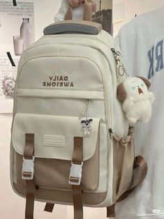 Cute Bagpack Aesthetic, Cute School Bag Aesthetic, Bagpack Aesthetic School, Tas Ransel Aesthetic, Bags Aesthetic School, Ransel Aesthetic, Bag For School Aesthetic, School Aesthetic Backpack, School Bags Aesthetic