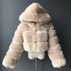 Luxury Women Winter Thick Warm Fur Coats Fashion Faux Fox Fur Coat Elegant Chic Short Hooded Fluffy Short Fur Coat, Winter Faux Fur Coat, Faux Fox Fur Coat, Cropped Faux Fur Coat, Faux Fur Hooded Coat, Faux Fur Cropped Jacket, Nike Presto, Womens Faux Fur Coat, Cropped Coat