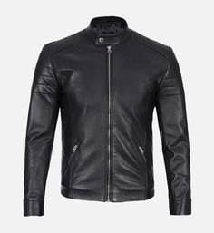 The men’s classic black leather cafe racer jacket is a must-have closet staple for all the stylish and modern men. This classy jacket can be styled up or down as per your preference. This cafe racer jacket offers protection from the harsh weather elements while allowing you to ride in style. It features a stand-up style collar with buttons, multiple pockets, and a fitted silhouette for a flattering look. Product Specification Material & Lining: Mid-weight sheepskin leather jacket body wit... Classy Jacket, Maroon Leather Jacket, Cafe Racer Style, Cafe Racer Jacket, Pink Leather Jacket, Green Leather Jackets, Blue Leather Jacket, White Leather Jacket, Black Leather Biker Jacket