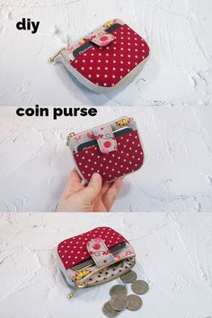 the instructions for how to make a coin purse