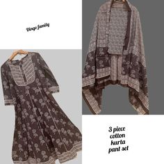 Looking for simple but elegant Indian outfit than try this kurti n pant set.  Material ------cotton  Care instructions------Machine Wash  Length -----Knee Length  Style ------Regular straight About this item  💄Kurta knee length (44-45)  Bottom length (37-38)  💄Sleeves: Regular 3/4 Sleeves  💄Size guide : large 40 Occasions: Formal look, Office look, Puja look, Casual outings , Daily use, Mothers Day, Haldi Wear. NOTE *Actual color may vary slightly from your monitor. *We dispatch the product within 2 weeks. PLEASE FEEL FREE TO CONTACT US FOR ANY FURTHER QUERY. Thank you! Traditional Cotton Pant Set With Printed Motifs, Fitted Cotton Anarkali Set With Block Print, Cotton Fitted Anarkali Set With Block Print, Fitted Cotton Pant Set With Printed Motifs, Fitted Cotton Pant Set With Dupatta, Cotton Block Print Straight Kurta Sets, Cotton Straight Kurta With Matching Set, Fitted Cotton Block Print Palazzo Set, Traditional Cotton Pant Set With Block Print