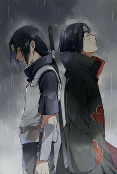 two people standing next to each other in the rain