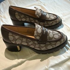 Coach Cora Loafers, Size 6. Never Worn, New Condition, No Box. Coach Leather Loafers With Round Toe, Chic Coach Loafers With Round Toe, Coach Loafers With Round Toe For Work, Coach Fall Loafers With Round Toe, Coach Loafers With Round Toe For Fall, Coach Casual Loafers, Coach Casual Loafers With Flat Heel, Coach Loafers For Spring Workwear, Fall Coach Loafers With Round Toe