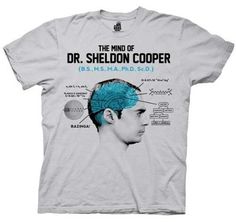 The Mind of Dr. Sheldon Cooper Ice Grey Mens T-shirt-tvso Sheldon Cooper Tshirts, Brain Funny, Naruto T Shirt, Old Pinterest, Sheldon Cooper, The Big Bang Theory, Cool Outfits For Men, Big Bang Theory, Mens Casual Outfits