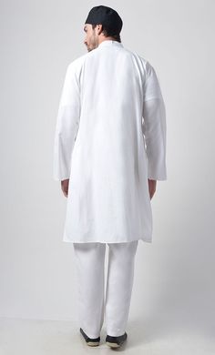 Fabric is 100% cotton Poplin Zipper at front Mandarin collar Chest pocket Length is 42-44inches Bottom Included It is a 2pc set The Pants stays white for All color options Machine wash cold with like colors and tumble dry Note:- White bottoms with color selected White Cotton Loungewear Sets, Casual Cotton Kurta For Loungewear, Casual White Fitted Kurta, Plain Cotton Long Sleeve Sets, Plain Long Sleeve Cotton Sets, Solid Cotton Sets With Pockets, Fitted White Cotton Sets, White Fitted Cotton Sets, White Casual Kurta With Relaxed Fit