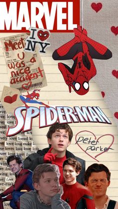 a collage of the characters from spider - man