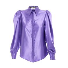 The blouse is made of pure purple silk with an impeccable femininity and elegant cut. Embellished with mother-of-pearl buttons, classic collar and slim fit. It will be a perfect. Edgy Glam, White Silk Blouse, Artisan Fashion, Printed Silk Blouses, Shirt Blouses Women's, Gold Blouse, Purple Silk, Crop Blouse, Pearl Buttons