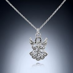 Guardian angel charm necklace in sterling silver. One of most popular gifts from Grandmothers to Granddaughters or Daddy's to their Little Angels. Adjustable Jewelry With Gift Box, Valentine's Day Gift Charm Necklaces With Hallmark, Hallmark Charm Necklaces For Valentine's Day Gift, Valentine's Day Hallmarked Charm Necklaces As Gifts, Hallmarked Charm Necklaces For Valentine's Day Gift, Silver Jewelry Gift For Her With Gift Box, Silver Necklace With Gift Box For Gift, Adjustable Silver Jewelry With Gift Box, Silver Jewelry In Gift Box For Her