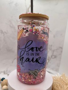 a jar that has some beads in it