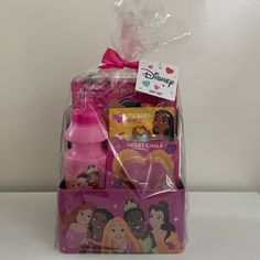 the princess gift basket is packed with toys