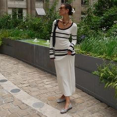 White Striped Knitted Maxi Dress for Women Elegant O-neck Long Sleeve Slim Sweater Dress Autumn Winter Warm Causal Dresses 2023 Summer Prom Dress, Knitted Maxi Dress, Long Striped Dress, White Knit Dress, Causal Dresses, Maxi Dress For Women, Slim Sweater, Dress Autumn, Dress Women Elegant