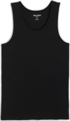 Black Sleeveless Tank Top With Ribbing, Black Ribbed Cotton Top, Seamless Black Tank Top For Loungewear, Black Stretch Ribbed Tank Top, Black Ribbed Cotton Tank Top, Black Tops With Ribbing And Stretch, Black Ribbed Stretch Top, Black Stretch Tops With Ribbing, Black Stretch Top With Ribbing