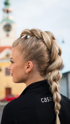 Dance Competition Hair Braids, Hairstyles For Dance Competition, Dance Hairstyles Competition, Dance Competition Hair, Workout Hair, Competition Hair, Sporty Girl, Goddess Braids Hairstyles, Viking Hair