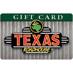 a gift card with the word texas roadhouse on it