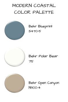 the different shades of paint for modern coastal color palettes