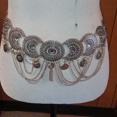 Beautiful Chain Belt 44 Inches Long Bead Belt, Silver Belt, Dope Jewelry, Silver Jewelry Fashion, Style Mistakes, Fashion Accessories Jewelry, Silver Pearls