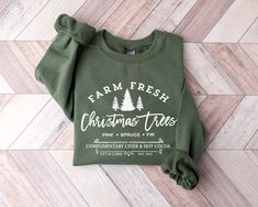 Farm Fresh Christmas Trees, Griswold Christmas, Christmas Tree Graphic, Winter Apparel, Womens Christmas Shirts, Fresh Christmas Trees, Hallmark Christmas Movies, Christmas Tree Shirt, Tree Shirt