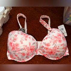 Brand New Never Worn! Padded Cups And Straps. 38dd Spring Padded Full Coverage Bra, Spring Full Coverage Bra With Padded Cups, Spring Padded Bras, Spring Full Coverage Padded Bra, Feminine Full Coverage Bra For Spring, Feminine Full Coverage Spring Bra, Summer Full Coverage Pink Bra, Pink Full Coverage Summer Bra, Delta Burke