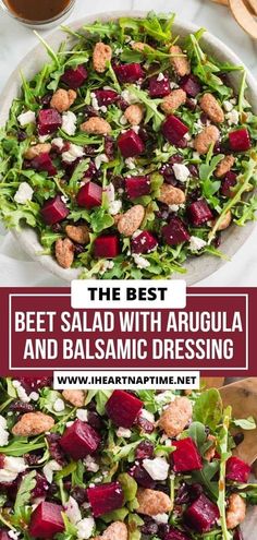 beet salad with arugula and balsamic dressing