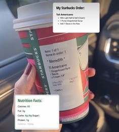 a woman holding up a cup of coffee in her hand with the caption nutrition fact on it