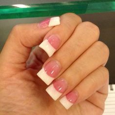 Square French Tip Acrylic Nails 2000s, 2000s French Nails, 2000s French Tips, Short 2000s Nails, French Tip Duck Nails, Colourful Acrylic Nails, Nail Paints, Idea Nail, Curved Nails