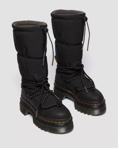 Audrick Hi Puffer Boots in Black | Dr. Martens Puffer Boots, Platform Shoes Sandals, Kids Winter Boots, Chelsea Boots Heel, Black Dr Martens, Patent Boots, Accessories Bags Shoes, Boots For Sale, Platform Boots