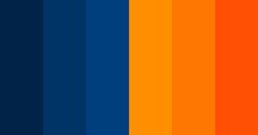 an orange and blue color scheme with horizontal lines in the center, on top of each other