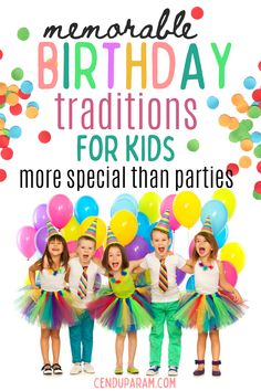 kids celebrating birthday at home wearing part hats and colorful clothes Birthday Scavenger Hunt Kids, Birthday Traditions For Kids, Kids Birthday Morning, Scavenger Hunt Kids, Traditions For Kids, Birthday Scavenger Hunt, Birthday At Home, Birthday Toast, Birthday Interview